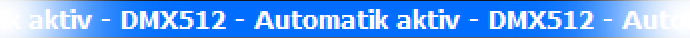 Blue bar indicating active DMX control